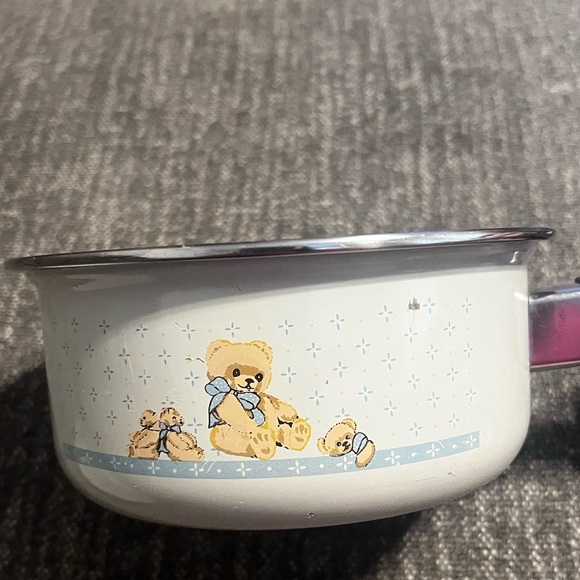 Tienshan Teddy Bear Metal Pot with Lid Vintage Collectors RARE! - Picture 8 of 10